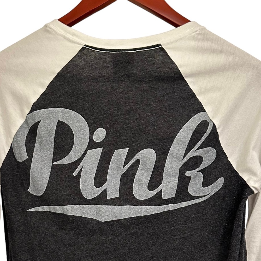 PINK Long Sleeve Two Tone Top M